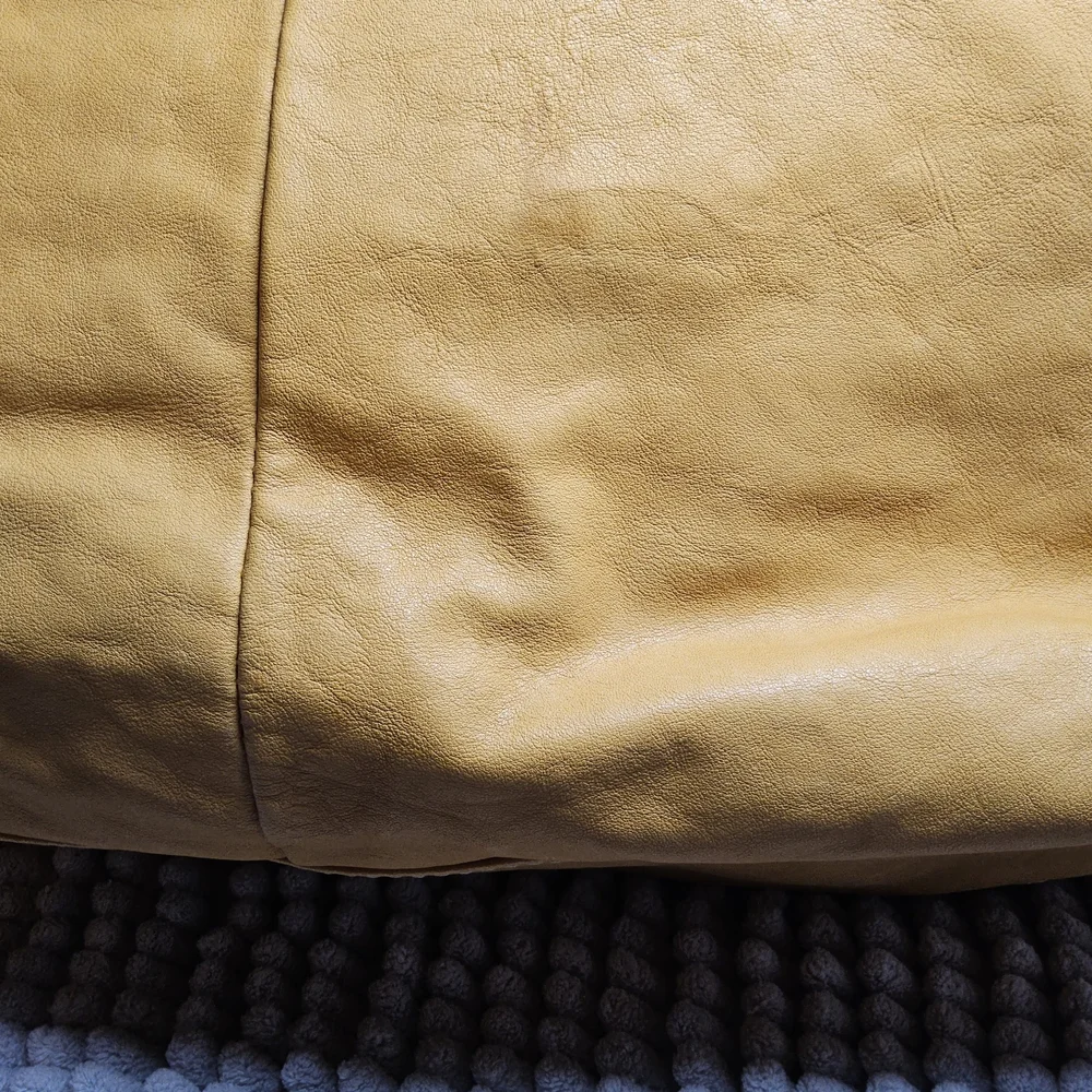 Preloved Mustard Colored Nuovedive Leather Women's Hobo Bag